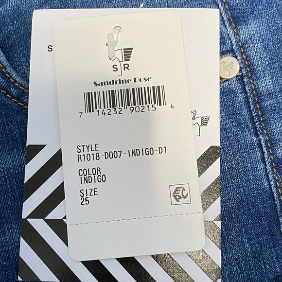 Free People Sandrine Rose Mid-Rise Skinny Denim Jeans Indigo Size 25 - Picture 5 of 9